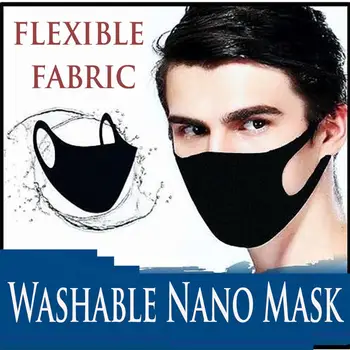 20x Masko Brezhibno Stroj Nano Masko za enkratno uporabo Kakovosti Prilagodljiv Tkanina Črno Masko Podvodna Maska Nano tehnologije stroj masko