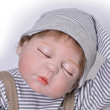 23 palca Realne Spalna Prerojeni Baby Lutke za Celotno Telo, Silikonski Vinil 57 cm Simulacije Rdeče Kože Lutke Otroka Fant Za Rojstni dan Darila