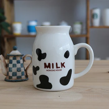 250 ml Ustvarjalne Krava vzorec keramični vrč,Edinstveno risanka nekaj Kave skodelice mleka pokal debelo,čajne skodelice skodelice
