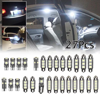 27pcs/Set Visoko Kakovostnih Avto Notranjost Bele Svetlobe LED, Mini Žarnice Kit 6000K Auto Dodatki Za Mercedes Benz razred E W211 02-08
