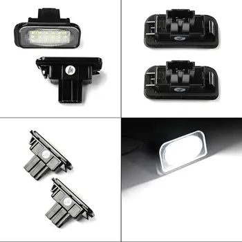 2Pcs 18SMD LED Osvetlitev registrske Tablice za Mercedes Benz C-Razred W203 Limuzina SL-Razred R230 CLK-Razred W209 C209 A209