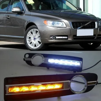 2pcs Avto LED DRL Dnevnih Luči, ki Teče Lučka Za Volvo S80 S80L 2007 2008 2009 2010 2011 2012 2013