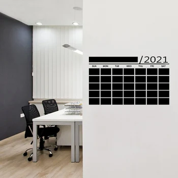 2pcs/veliko Novih 2021 Vinil DIY Mesečna Tablo Koledar Tabla Nalepke Načrtovalec Ozadje Office Home Stenske Nalepke Nalepke