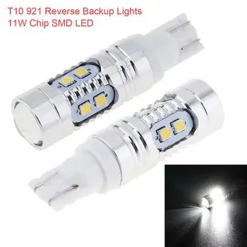 2pcs/veliko Super White 921 T10 DRL LED Avto Žarnice Projektor Objektiv 11W 6000K Auto Avto Nazaj gor Povratne Lučka Lučka