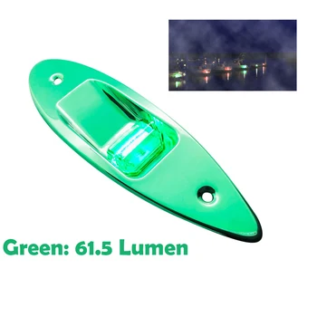2Pcs Čoln Strani Navigacijske Kaplja Svetlo Rdeča Zelena LED Lučka za Podometno Montažo