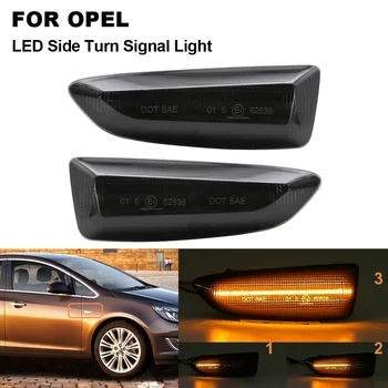 2x Dynamic LED Strani Marker Luči, ki Teče Vključite Opozorilne Luči Strani Repetitorja luči Za Opel Za Vauxhall Astra J K Zafiri C Insignia