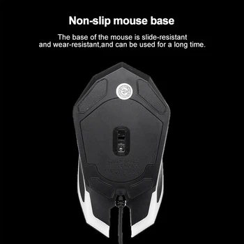 3/4Pcs LED Osvetljen GamerMechanical Tipkovnica+Gaming Miška+Slušalke +Mouse Pad Žično Ozadja Namizje Ergonomska Tipkovnica Set