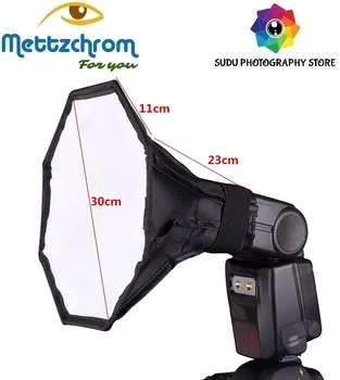 30 cm Octagon Studio Bliskavice Softbox Za Nikon Godox Yongnuo Canon Speedlite Univerzalni Softbox