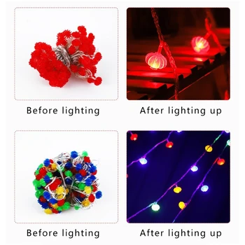 33 Čevljev 80 LED Rdeče Viseče Luči Niz Luči Kitajsko Novo Leto USB Upravlja