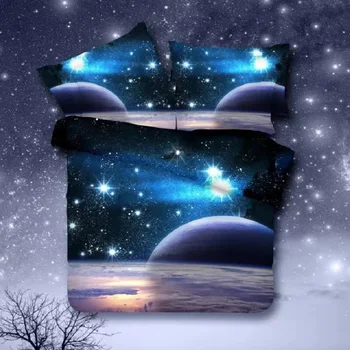 3d galaxy zvezde, posteljnina nabor rjuhe/doona kritje posteljo stanja blazino primerih 3/4pcs bedclothes kraljica twin XL postelja