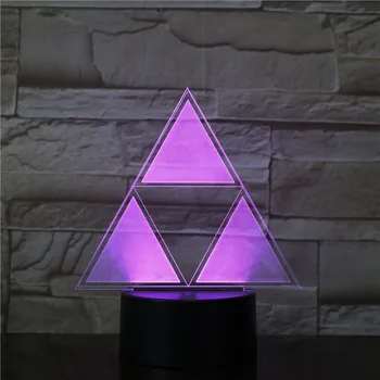 3D Lučka Geometrijske Sliko Vizualni Učinek Svetlobe 7 Barve z Daljinskim upravljalnikom za Najstnik Touch Senzor Hitro Dostavo Led Nočna Lučka Lučka