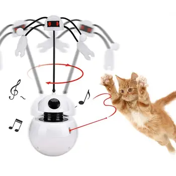 3In1 Multi-Funkcijo Hišnih Mačk Igrače, Električni Rotacijski Žogo Mešalniku Igro Z Chase Luč za Mačka Samodejno Interaktivne Igrače Mačka