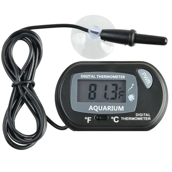 4-Pack-gnome Digitalni LCD Akvarij Termometer Fish Tank Vode Terarija Temperature s Sesalno Pokal za Želva