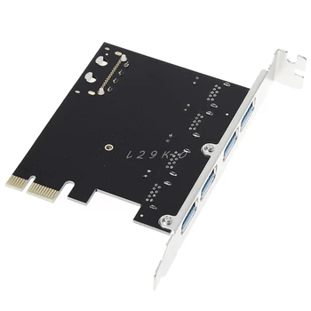 4 Port PCI-E, da USB 3.0 HUB PCI Express Širitev Sim Adapter 5 Gbps Hitrost