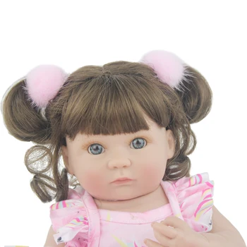 40 cm Polni Silikona Telo Prerojeni Samorog Obleko Baby Doll Igrača Za Dekle Mehko Vinil Mini Novorojenčka Malčki Punčko Kopanje Igrača Darilo za Rojstni dan