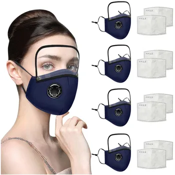 4PCs Odraslih Stroj Ponovno uporabiti Masko S Filtrom In Snemljiv Oči Ščit masko filtre stroj za večkratno uporabo usta masko