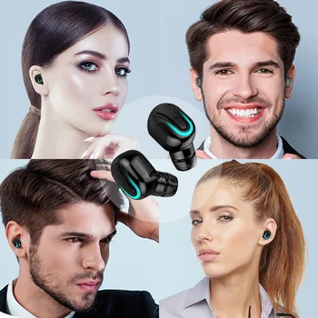 5.0 Bluetooth Slušalke Brezžične Bluetooth Stereo Slušalke Stavko Brezžični Čepkov Šport Slušalke z Led Zaslon IPX5 Nepremočljiva