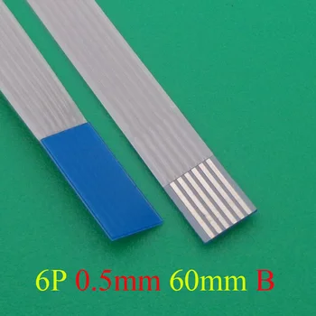 5-2000pcs Novo FFC FPC ravno prožni kabel 0,5 mm igrišču 6 pin 6PIN Povratne Dolžina 60 mm Traku Flex Kabel