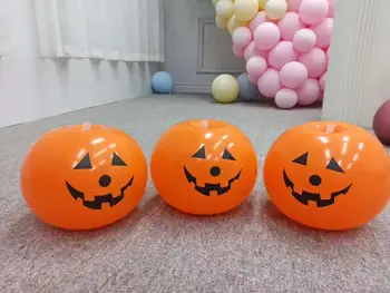 5 kosov Mini Risanka Halloween baloni bučna z lučmi Hitro napihljive igrače Halloween dekoracijo žogo
