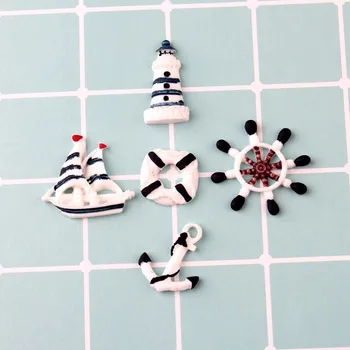 50pc Čoln Ribe Morja Set Mini Lutke Ornament Mini Igrača Domače Obrti Pravljice Bonsaj Dekor Torto Dekoracijo DIY Dodatki