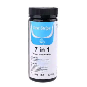 50pcs 7in1 Brom pH in alkalnost Nitrit klora, Trdote Vode Testni Trak Reagenta Fish Tank Bazen Vode Tester
