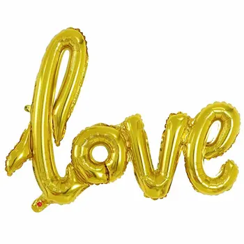 50PCS Povezuje Pismo Baloni Ligatures LJUBEZEN Folija Baloni Poročno Dekoracijo Ballon Romantično Valentinovo pismo Ljubezen Globos
