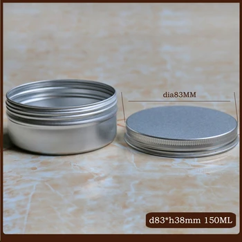 50pcs/veliko 150 g Aluminija Kozmetični Jar Navoj Krema Pot Balzam in Masko Tin Mazilo, Krema za Roke Polje