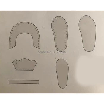 5pcs/set Japonska Jekla Rezilo Pravilo Die Cut za DIY Mini Lutka OB11 Čevlji obeskom za ključe Obesek Usnje Plovilo, Kalup Umre Roko Udarec Orodje
