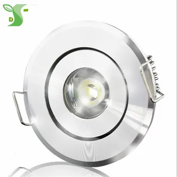 5pcs/veliko 110V 220V LED Mini stropna LED spot light svetilka zatemniti 1W 3W mini LED downlight, bela,črna,srebrna, Vključno pogon
