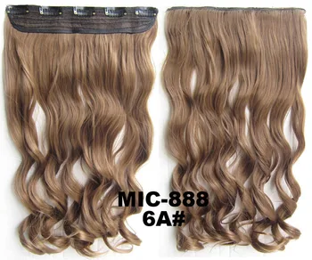 5pcs/veliko Kodraste posnetek na sintetičnih las Rezina hairpiece 5 posnetkov toplote dokaz lase razširitve 24inches,100grams MIC-888