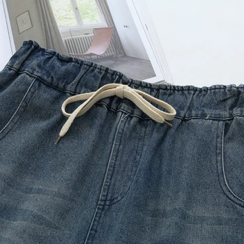 5XL Visok Pas, Jeans Letnik Plus Velikost Ripped Kavbojke Femme Harem Hlače Svoboden Fant Jeans Za Ženske Ulične Hlače
