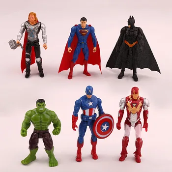 6pcs/Vrečko Marvel Avengers Infinity Vojne Iron Man Superheroj Ameriški Kapetan Thor Dejanje Slika Lutke Otrok Darilo Fant Igrače