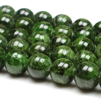 7-14 mm Naravno Zeleno Diopside Kamen Kroglice Krog DIY Svoboden Kroglice Za Nakit, Izdelava kroglice Pribor 15