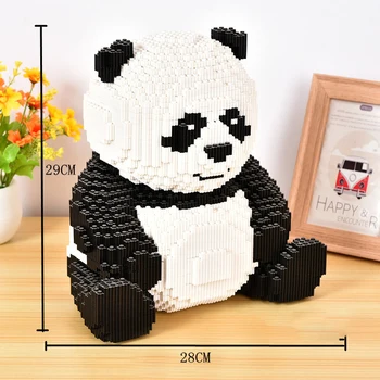 7288pcs Kitajski Nacionalni Zaklad Panda Živali Model gradniki Mikro delci Izobraževalne Igrače, Darila za Otroke