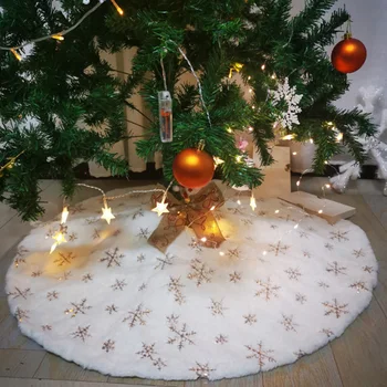 78/90/122 cm Snežinka Božično Drevo Decor White Christmas Tree Krilo Krzno Krilo za Božič, Božični Okraski Božič Drevo Dekor