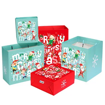 7pcs Božično Darilo Vrečke Santa Vreče Kraft Papir za Vreče Otroci Pogodbenice Prednost Polje, Božični Okraski za Dom Novo Leto 2019