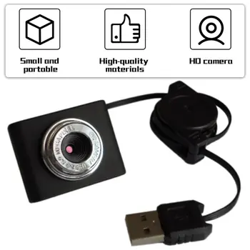 8 Milijonov Pik Mini Webcam HD Web Računalnik, Kamero z Mikrofonom za Namizni Prenosni USB Plug and Play za Video klice &ZH