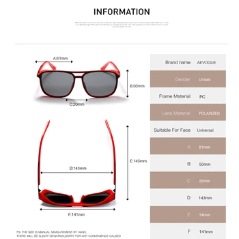 AEVOGUE sončna Očala Polaroid Moških Steampunk Kvadratnih Letnik Očala Za Vožnjo blagovno Znamko Design Googles Gafas De Sol UV400 AE0623