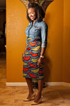 Afriška Oblačila Nove Omejeno Poliester 2019 ženska Moda in Ženske Izdelki Natisnjeni Vrečko Hip Krilo Ženske