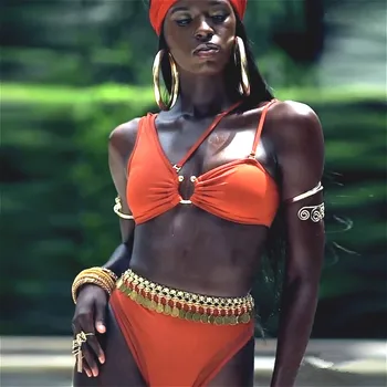 Afriške Slog Tiskanja Bikini Izrežemo Povoj Kopalke Ženske Kopalke Brazilski Bikini Totem Tiskanja Kopalke Plavanje Kostume