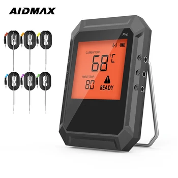 AidMax PRO02 Digitalni Mesa Termometer Rainproof Magnetni Alarm Termometer za Kuhinjo Kadilec na Žaru s 6 Sonde