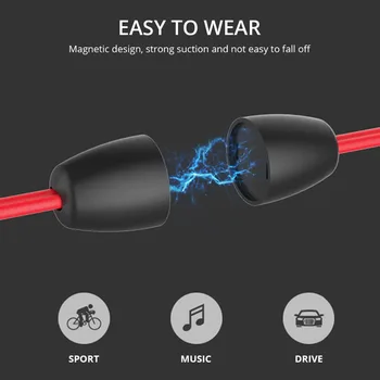 ANMONE BT315 Bluetooth Slušalke za v uho Brezžične Slušalke z mikrofonom Bas Šport Magnetni Slušalko v Uho Čepkov za Mobilne Telefone