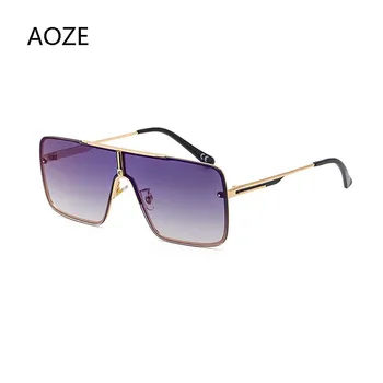 AOZE 2020 Luksuzni Retro Kvadratnih sončna Očala Ženske blagovne Znamke Oblikovalec sončna Očala Kovinski Crossocheilus Visoko Kakovostna sončna Očala za Moške UV400