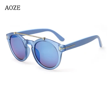 AOZE 2020 Novo blagovno znamko fashion design moški ženska sončna očala klasičnih krog most kovinski Tom vintage sončna očala UV400 sončna očala