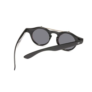 AOZE Kovinski Pokrovček, sončna Očala Moški Ženske blagovne Znamke Oblikovalec Retro Krog Steampunk Modna sončna očala gafas Oculos de Sol UV400