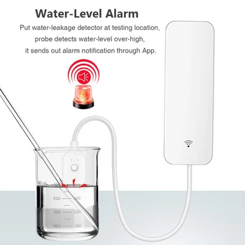 AVATTO Smart Vode Senzor, WiFi Prepuščanje Vode Alarm Detektor,Poplav Opozarjanje na Prekoračitev Varnostni Alarmni Sistem Z Tuya Smart APP Življenje