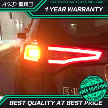 Avto Styling Luč Rep Luči Za Toyota RAV4 2013 2016 Zadaj Lučka DRL + Dinamično Vključite Signal + Povratne + Zavora LED