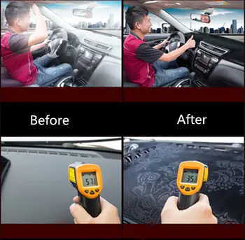 Avto Styling nadzorna plošča Pokrov Mat Pad ANTI-UV Sonce Odtenek Instrument Preproga Za Toyota Land Cruiser Prado J150 2010-2018 Dodatki