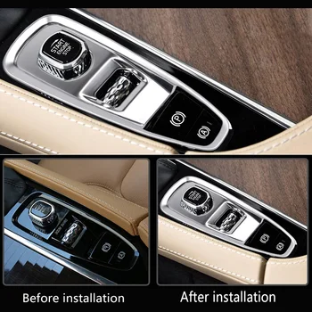 Avtomobilska dodatna oprema za Volvo 2018 xc60 spremenjen kabina ročno zavoro dekorativni zvoka prilagoditev plošča nalepke s90 xc90 v90cc v60 s60