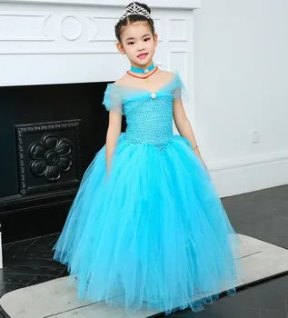 Baby Dekleta Princesa Til Halloween Kostum, Obleke, Otroci Žogo Obleke Princesa Obleko Dekleta Božič Poročno Obleko